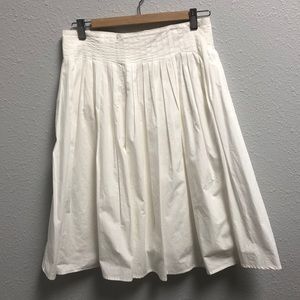 Pleated Buttoned Skirt